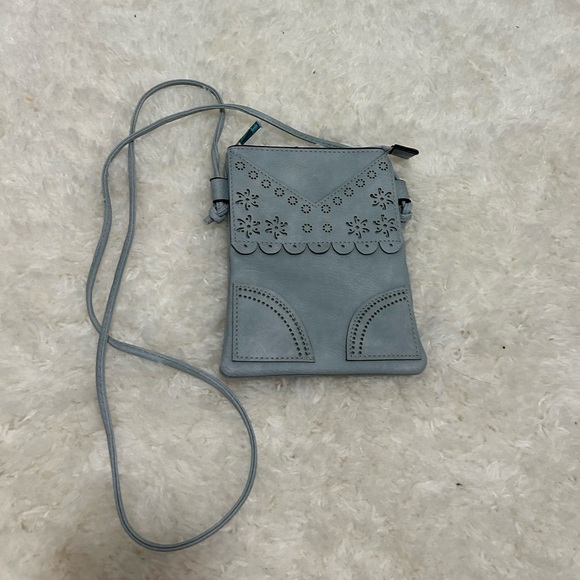 Blue Leather Bag - Picture 1 of 2